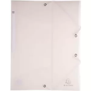 Chromaline PP Elasticated 3 Flap Folder A4, Frosted, 3 Packs of 10