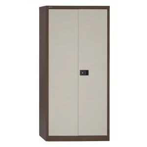 Trexus 72" Steel 2 Door Storage Cupboard W914xD400xH1806mm BrownCream