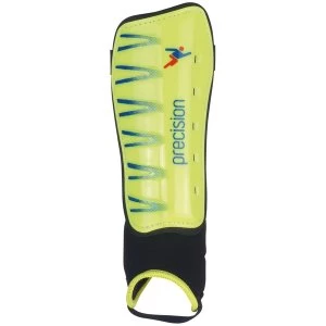 Precision Pro Shin & Ankle Pads Fluo/Lime - Small