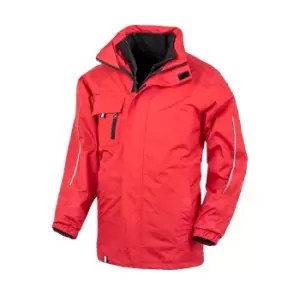 Result Core Mens Printable 3-In-1 Transit Jacket (XXL) (Red)
