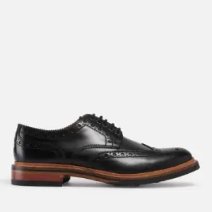 Grenson Mens Archie Leather Brogues - Black - UK 7