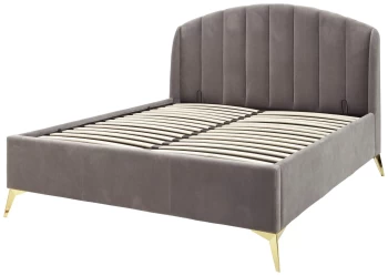 GFW Pettine Double End Opening Ottoman Bed Frame - Grey