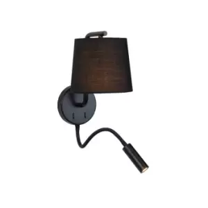 Borovo Sconce Wall Lamp LED 3W 1x E27 Black