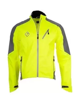 Arid Force 10 Windproof Cycling Jacket - Silver/Yellow, Yellow, Size L, Men