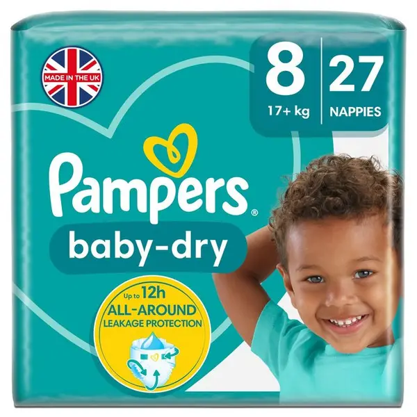 Pampers Baby Dry Size 8 27 Nappies