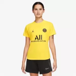 Air Jordan Paris Saint Germain Pre Match Shirt Womens - Yellow