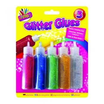 Artbox 5 Pack Glitter Glues Pack of 12 5031