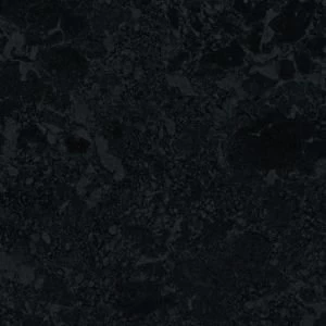 28mm Midnight Black Gloss Granite effect Round edge Laminate Worktop L2m D365mm