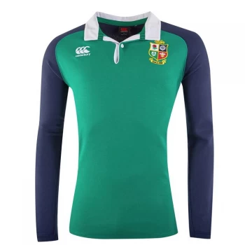 Canterbury British and Irish Lions Long Sleeve Rugby Shirt Mens - Green/Navy