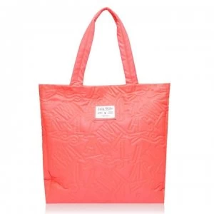 Jack Wills Kingsheaton Quilted Shopper Bag - Pale Coral