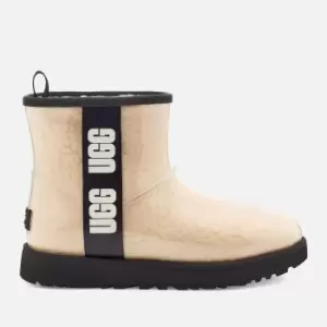 UGG Classic Clear Mini Waterproof Perspex and Faux Shearling Boots - UK 3