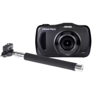 PRAKTICA Luxmedia Waterproof WP240 Graphite Grey Camera inc free Selfie Stick