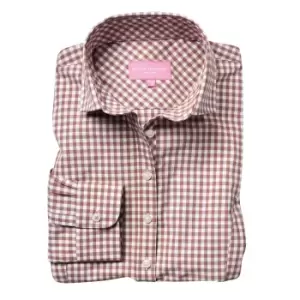 Brook Taverner Womens/Ladies Kansas Gingham Long Sleeve Shirt (10 UK) (Brown)