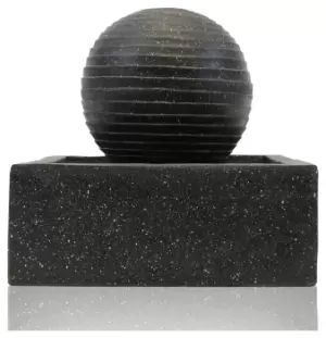 Gardenwize Solar Square Black Ball Water Feature