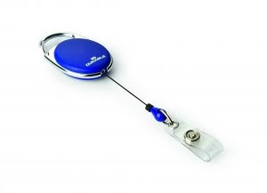 Durable Blue Badge Reel Style Fastener Pack of 10 832407