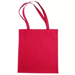 Jassz Bags "Beech" Cotton Large Handle Shopping Bag / Tote (One Size) (Rouge Red)