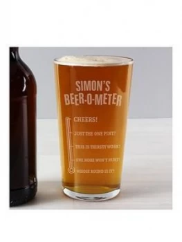 Beer-O-Meter Pint Glass, One Colour, Women