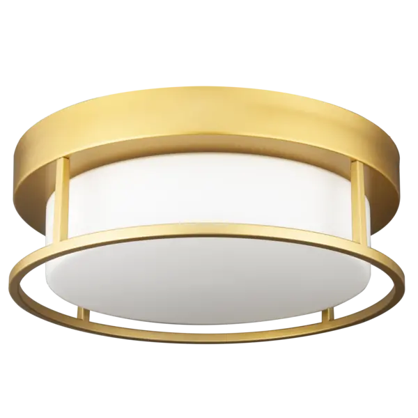Warsaw 2 Light Cylindrical Ceiling Light Gold, E27