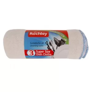 Rochley Bleached Dish Cloths Roll 6