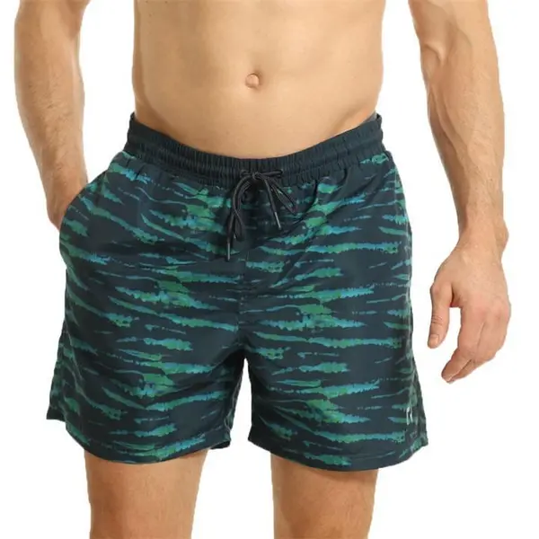 Ript Batik Tie Dye Print Swim Shorts Mens - Blue S