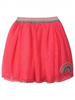 Billieblush Girls Rainbow Sparkle Sequin Hem Skirt - Fuschia, Fuchsia, Size Age: 5 Years, Women