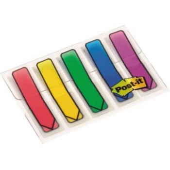 Post it 684ARR1 Index Arrows in 5 Assorted Colours 11.9 x 43.2mm