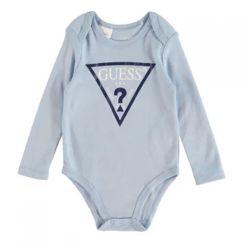 Guess Guess Triangle Logo All In One Baby - Frosted Blue