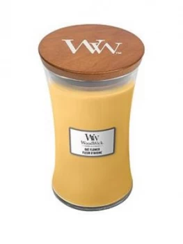 Woodwick Large Hourglass Candle ; Oat Flower