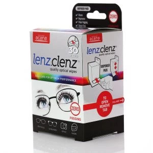 Acana Lenz Clenz Anti-Fog Optical Wipes - 30 Pack