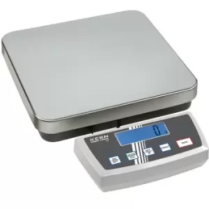KERN Platform scales, with dust and splash water protection, weighing range up to 12 kg, read-out accuracy 1 g, weighing plate 318 x 308 mm