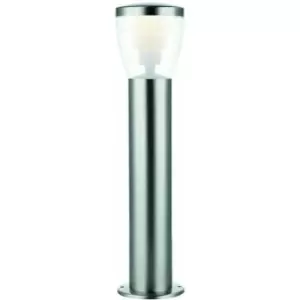 500mm Outdoor LED Lamp Post Bollard Round Brushed Steel 10W Cool White Light