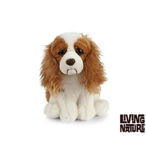 Living Nature Soft Toy - Plush King Charles Cavalier Dog (20cm)