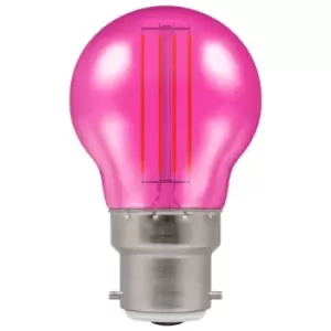 Crompton Lamps LED Golfball 4.5W B22 Harlequin IP65 Pink Translucent