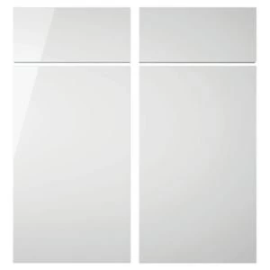 IT Kitchens Santini Gloss White Slab Corner base drawer line door W925mm Set of 2