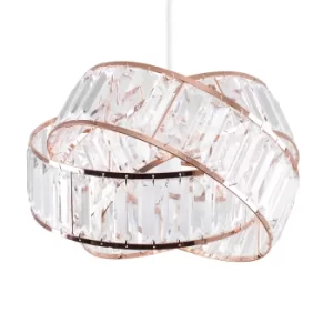 Hudson Pendant Shade in Copper and Clear