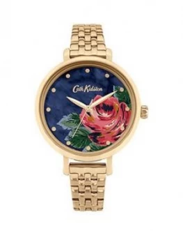 Cath Kidston Cath Kidston Oxford Rose Navy Dial Gold Bracelet Ladies Watch