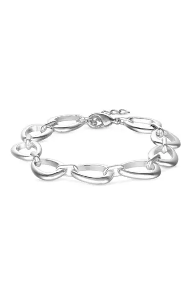 Recycled Sterling Silver Plated Open Linked Bracelet - Gift Pouch