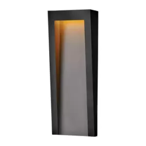 Hinkley Taper Outdoor Recessed Wall Lamp Textured Black, 3000K, IP44
