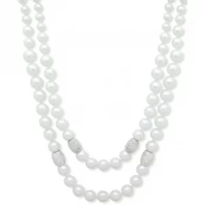 Ladies Anne Klein Base metal Simulated Pearl 2 Row Necklace