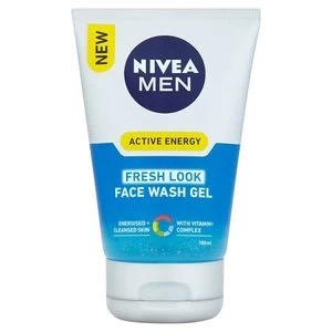 NIVEA Men Active Energy Fresh Look Face Wash Gel 100ml