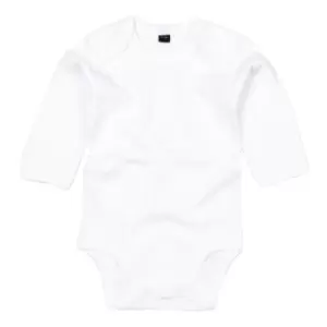 Babybugz Baby Unisex Organic Long Sleeve Bodysuit (6-12 Months) (White)