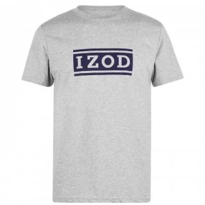 IZOD Chest Logo T Shirt - Lt Grey Htr052