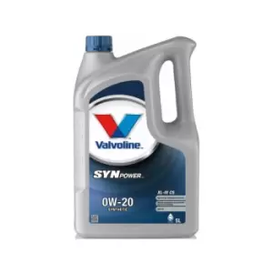 0w20 Fully Synthetic SynPower XL-IV C5 0W20 5 Litre Engine Oil - 882861 - Valvoline