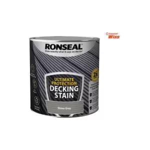 Ronseal - Ultimate Decking Stain - 2.5L - Stone Grey - Stone Grey