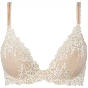 Wacoal Embrace Lace Underwired Plunge Bra - Nude