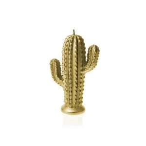 Classic Gold Small Cactus Candle
