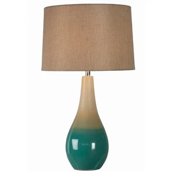 The Lighting and Interiors Group Marcini Table Lamp - Sea Green