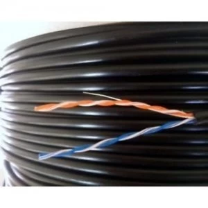 Labgear 2 Pair 4 Core Round Black CW1308 Telephone Cable - 100 Meter