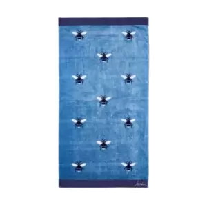 Joules Botanical Bee Hand Towel, Pale Blue
