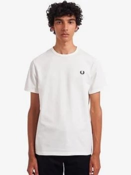 Fred Perry Arch Back Logo T-Shirt - White, Size 2XL, Men